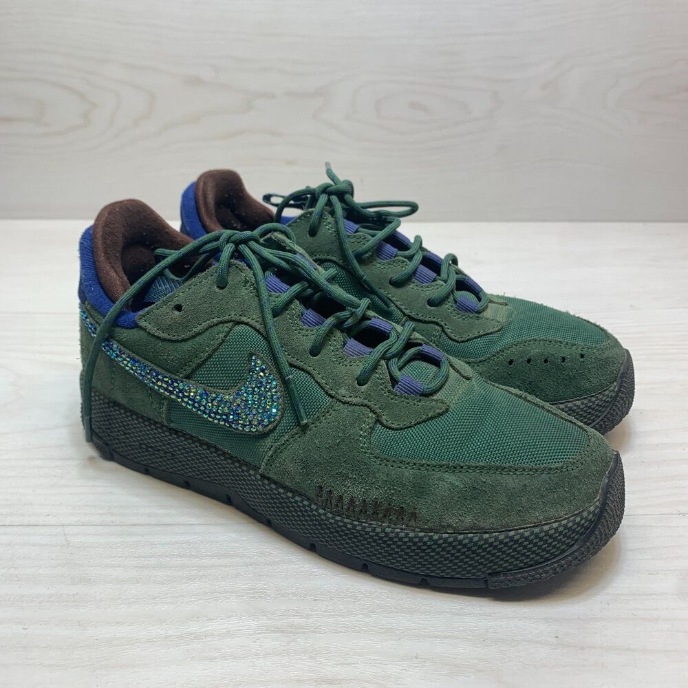 Nike Air Force 1 Wild Low Sneakers Women's Size 7.5 Green Lace Up‎ Athletic Gym